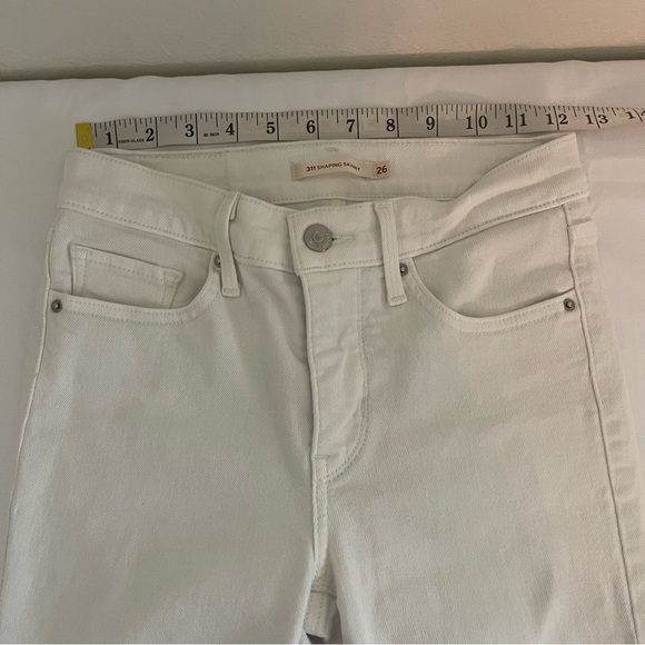 Levi’s White 311 Shaping Skinny Denim Jeans Size 26 - Picture 8 of 11